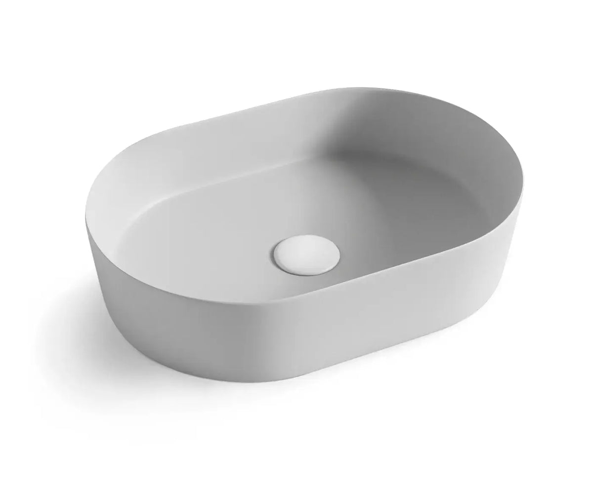 QUAY OVAL 500X340X120 MATTE WHITE BASIN Elenni