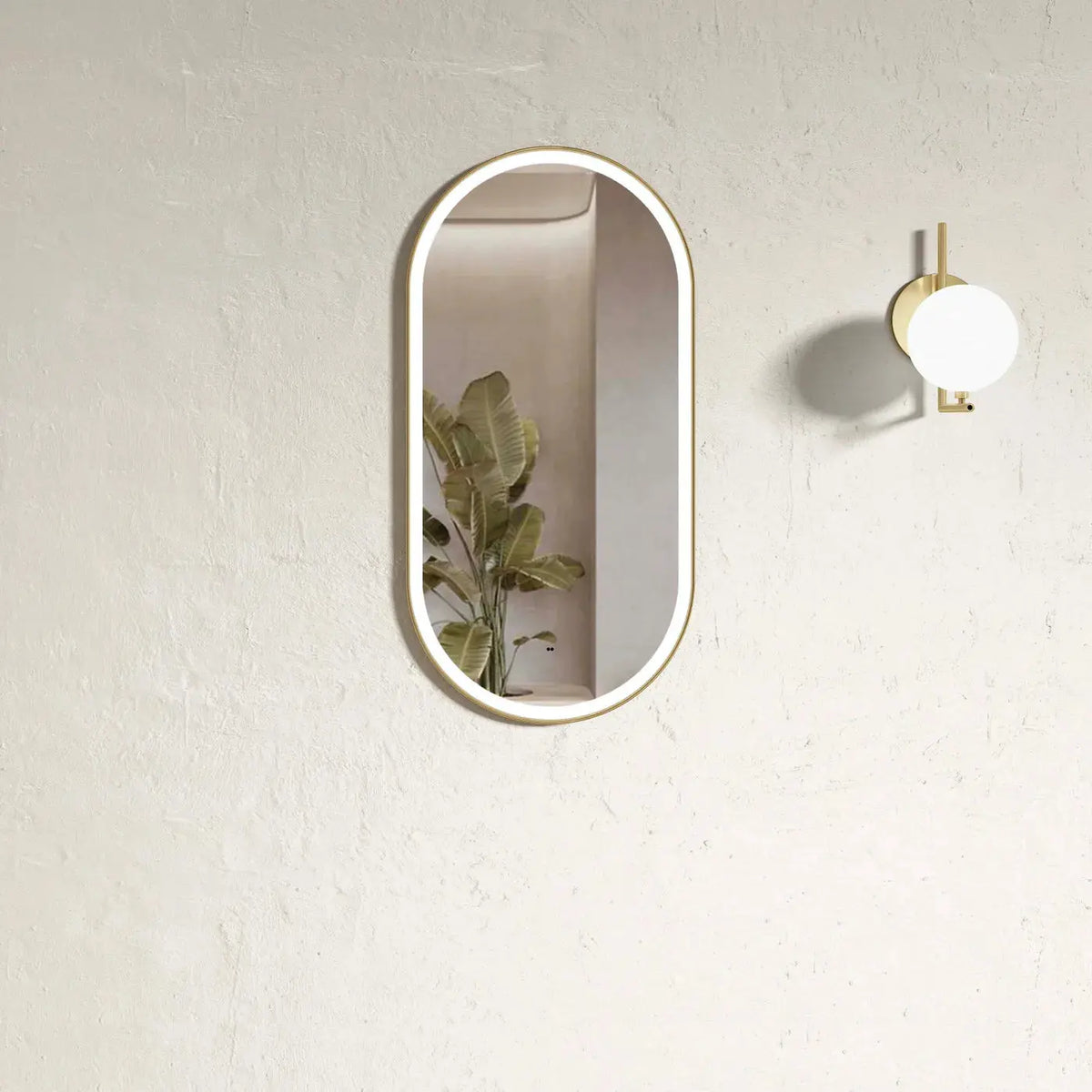 Oval Led Mirror With Frame OTTI