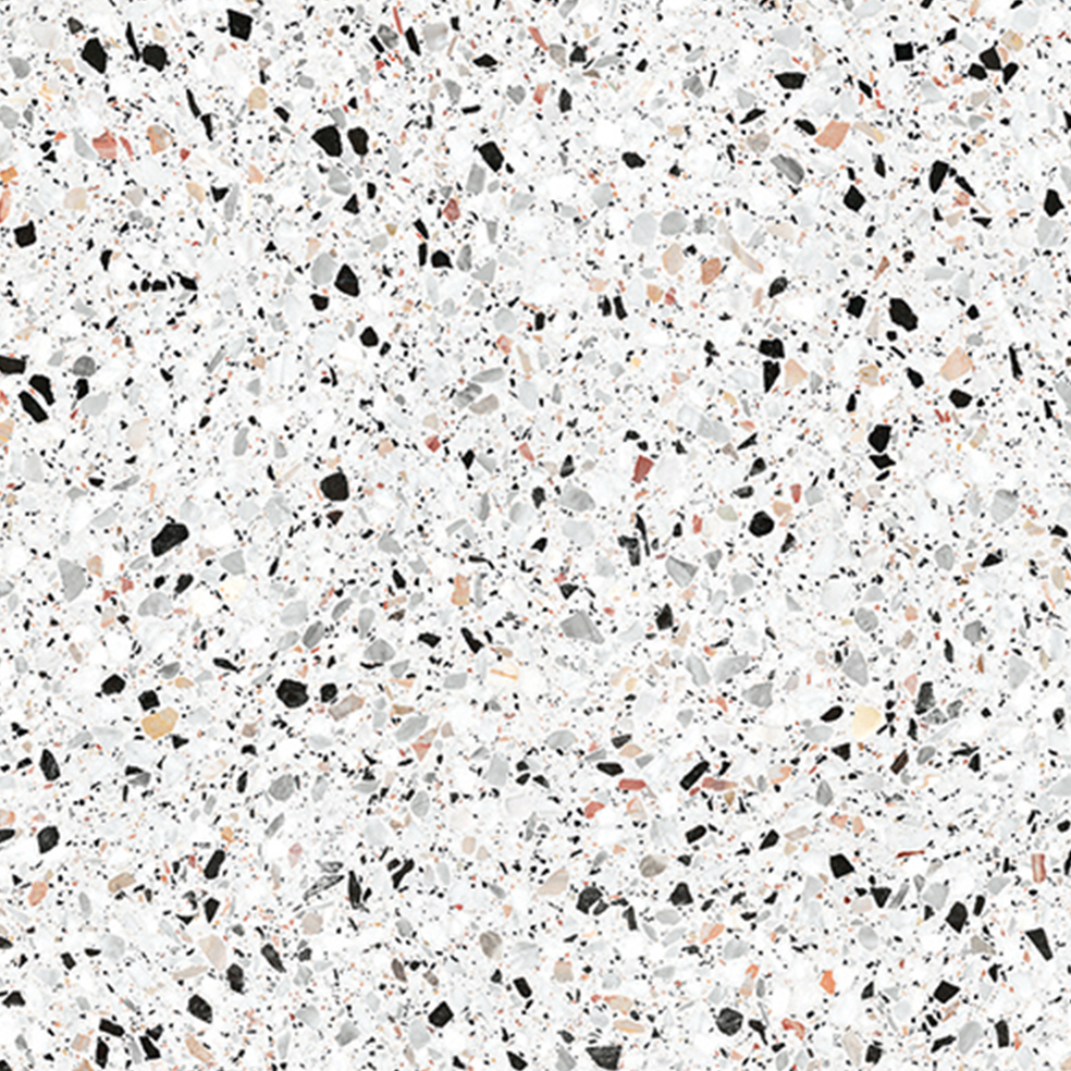 Medley White Porcelain Tile tile face, 600 x 600 mm