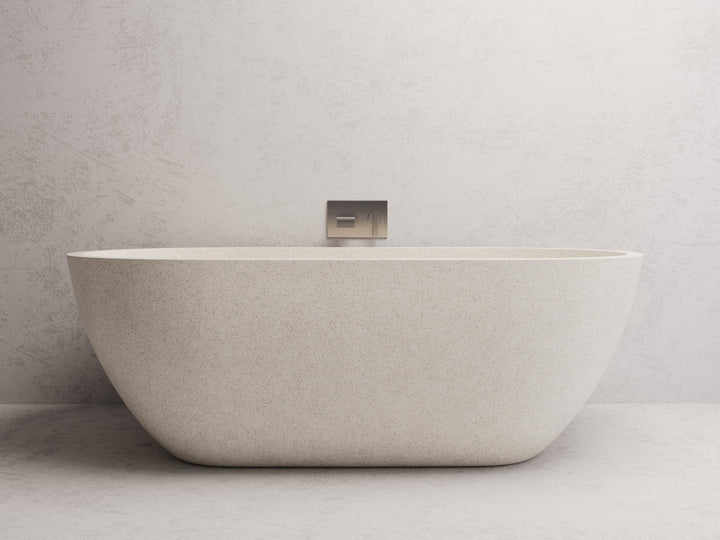Indy freestanding bath — White terrazzo lifestyle