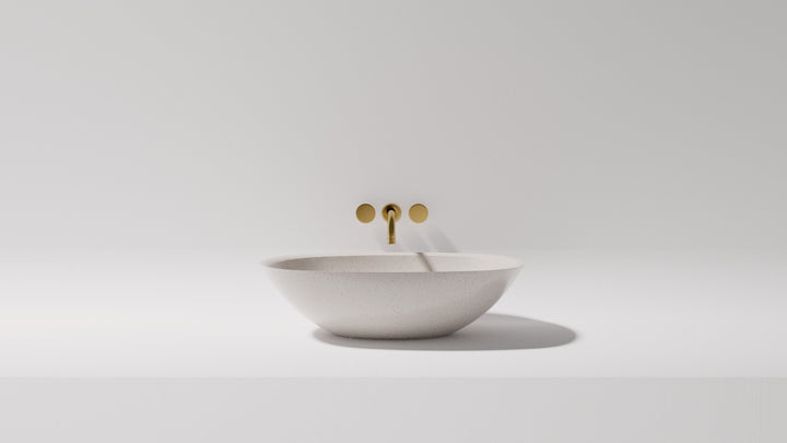 Julia above counter basin — front view