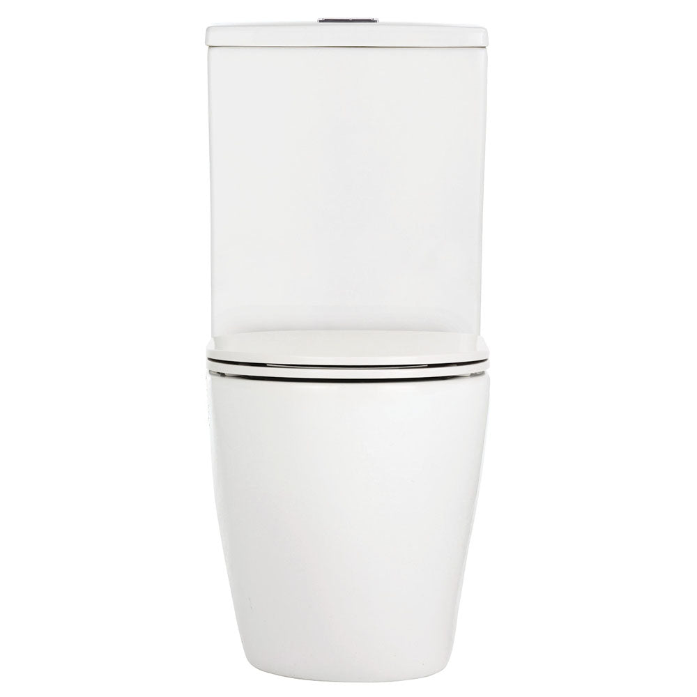 Koko Tornado Flush Back-to-Wall Toilet Suite, Gloss White with Slim Seat - product