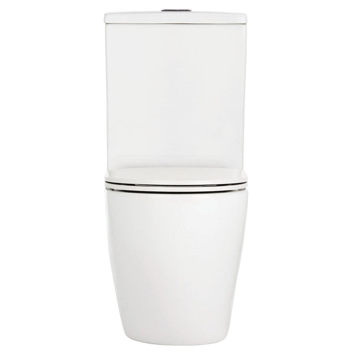 Koko Tornado Flush Back-to-Wall Toilet Suite, Gloss White with Slim Seat - product