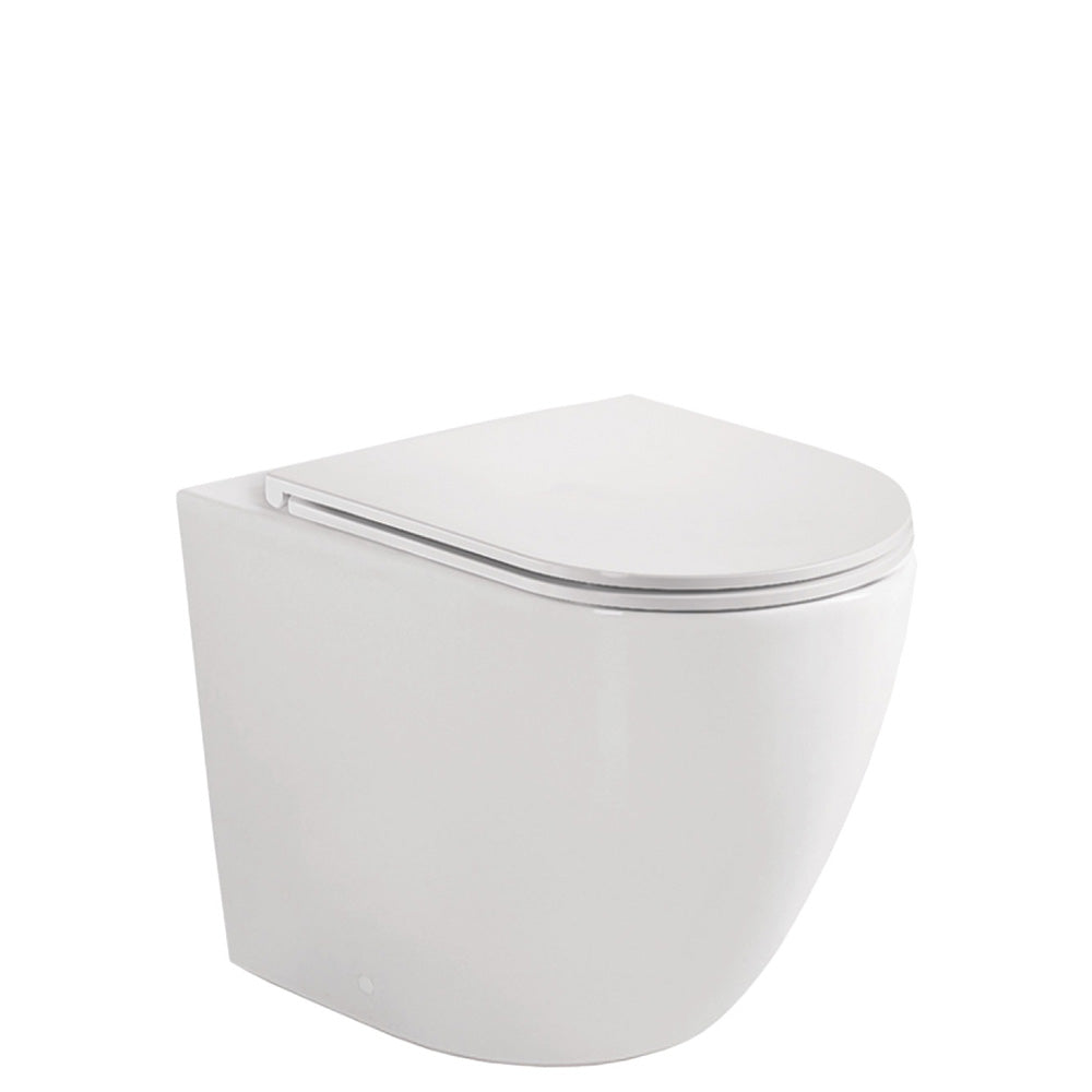 Koko Tornado Flush Wall-Faced Toilet Suite, Matte White with Slim Seat - product