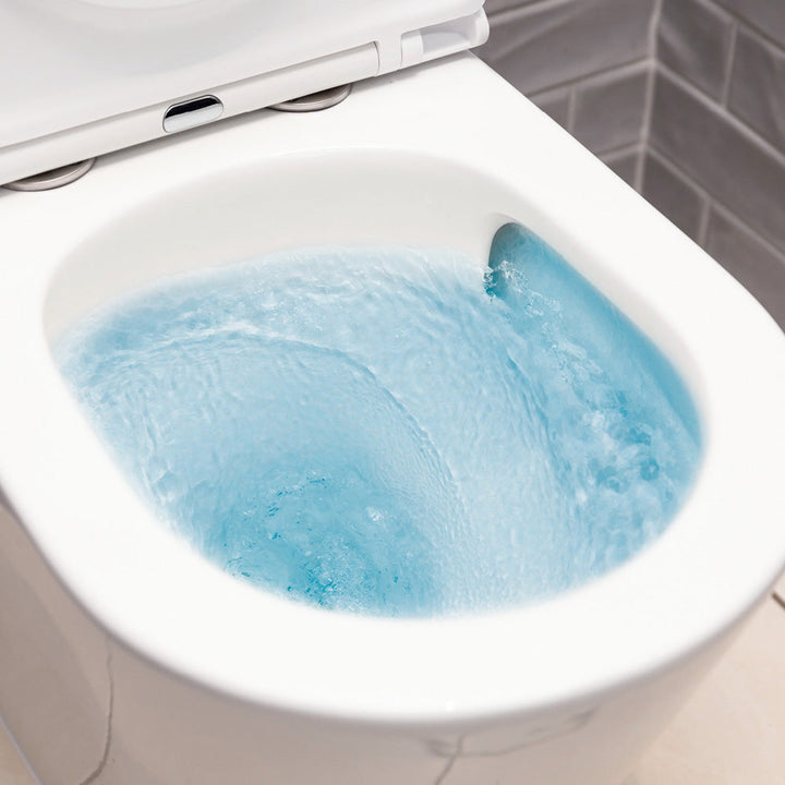Koko Tornado Flush Wall-Faced Toilet Suite, Gloss White with Slim Seat - lifestyle