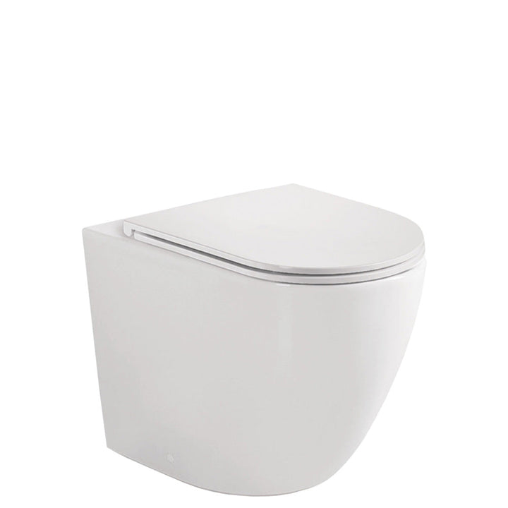 Koko Tornado Flush Wall-Faced Toilet Suite, Gloss White with Slim Seat - product