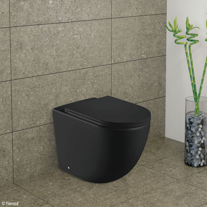 Koko Tornado Flush Wall-Faced Toilet Suite, Matte Black - lifestyle