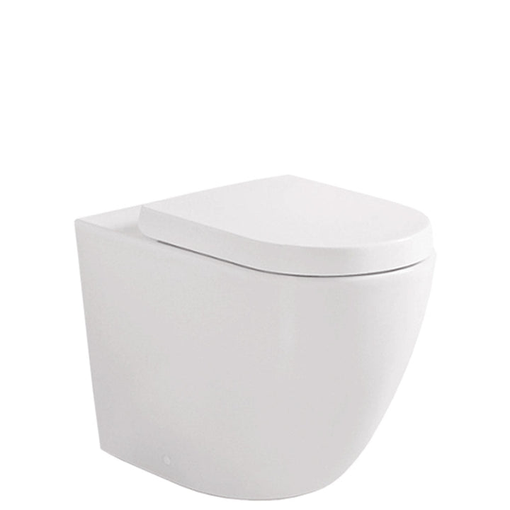 Koko Tornado Flush Wall-Faced Toilet Suite, Matte White - lifestyle