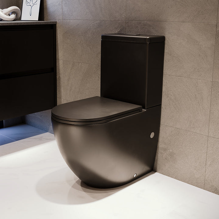 Koko Tornado Back-to-Wall Toilet Suite, Matte Black - product
