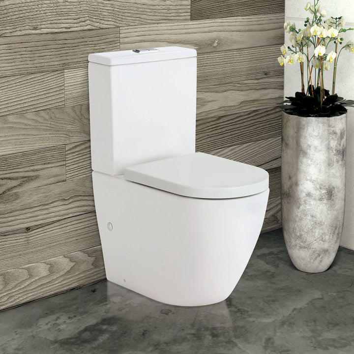 Koko Tornado Back-to-Wall Toilet Suite, Matte White - lifestyle