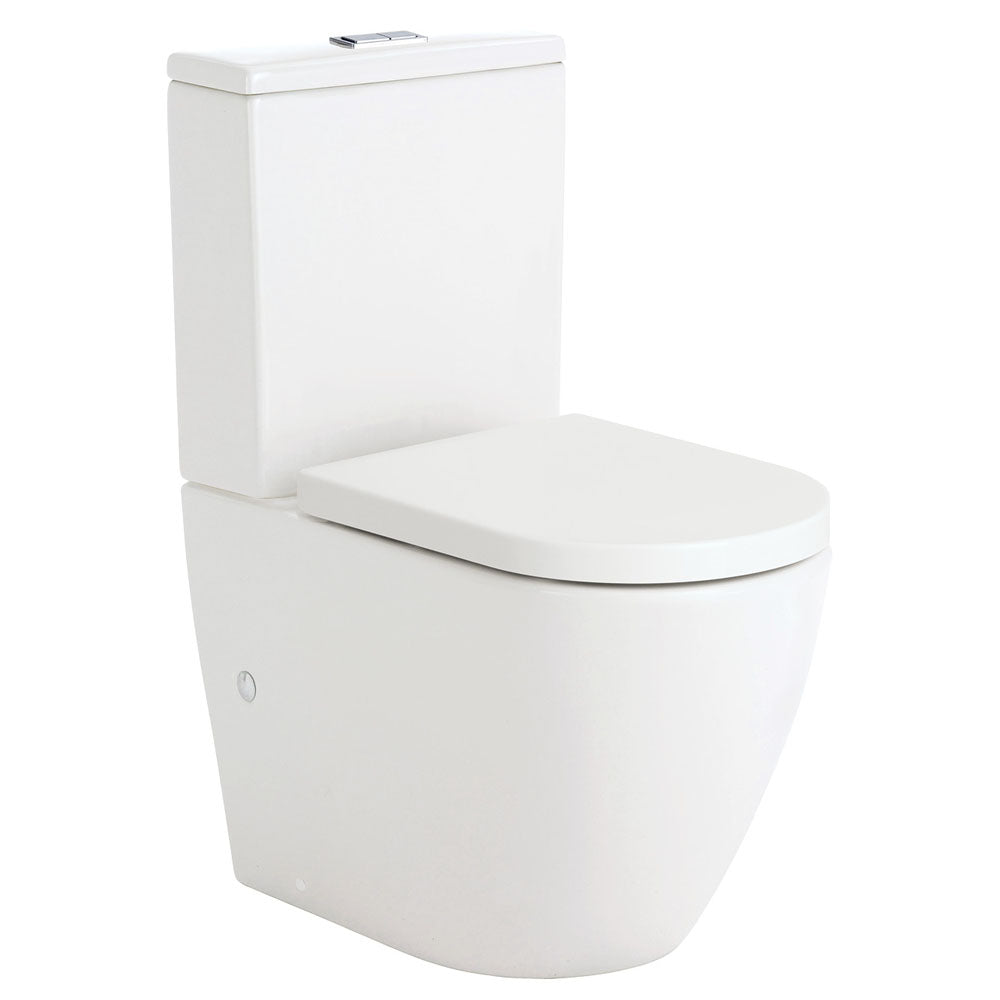 Koko Tornado Flush Back-to-Wall Toilet Suite, Gloss White - product