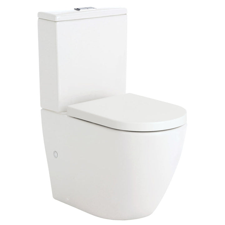 Koko Tornado Flush Back-to-Wall Toilet Suite, Gloss White - product