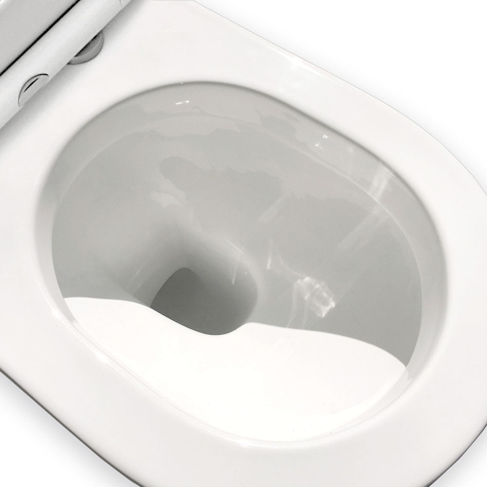 Empire Back-to-Wall Toilet Suite, Gloss White with Slim Seat - product