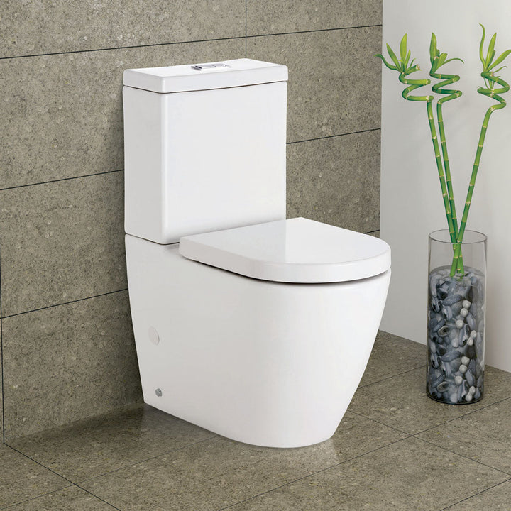 Empire Back-to-Wall Toilet Suite, Gloss White - lifestyle