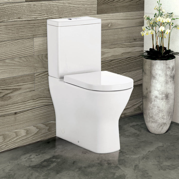 Delta Back-to-Wall Toilet Suite, Gloss White - lifestyle
