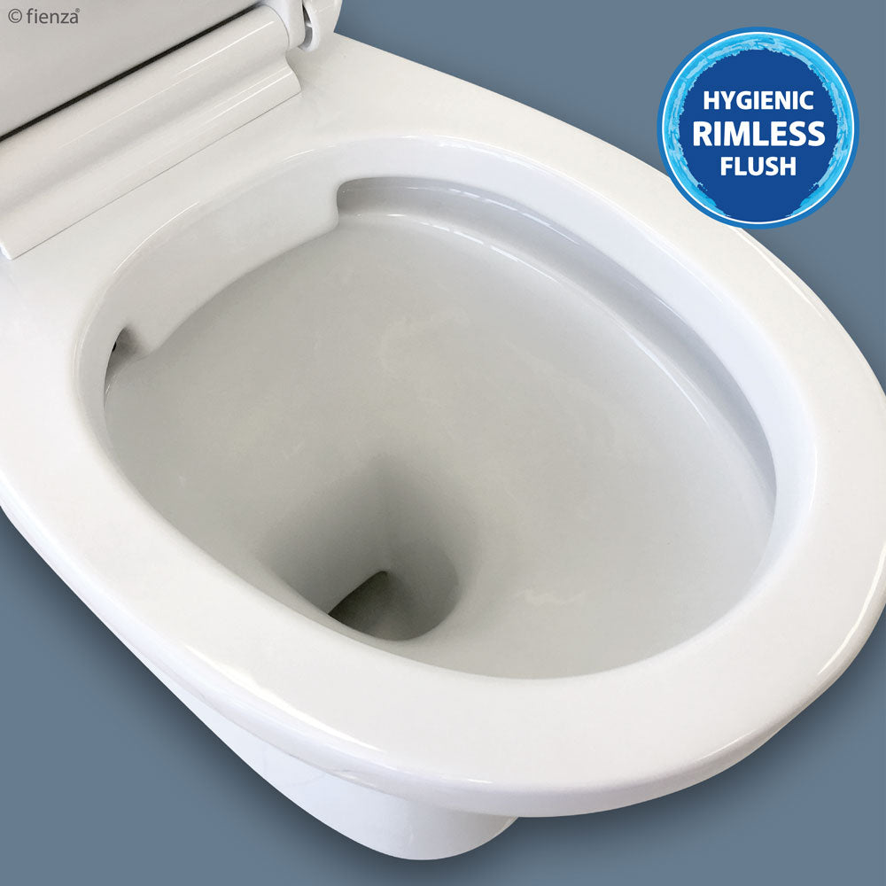 Stella Close-Coupled Toilet Suite, Gloss White with S-Trap - product