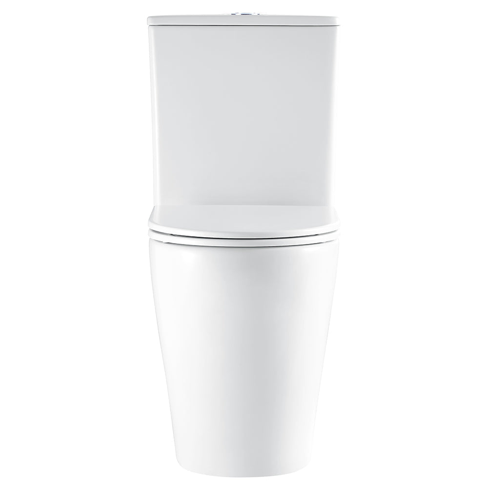 Alix Slim Cistern Back-to-Wall Toilet Suite, Gloss White with Slim Seat - product