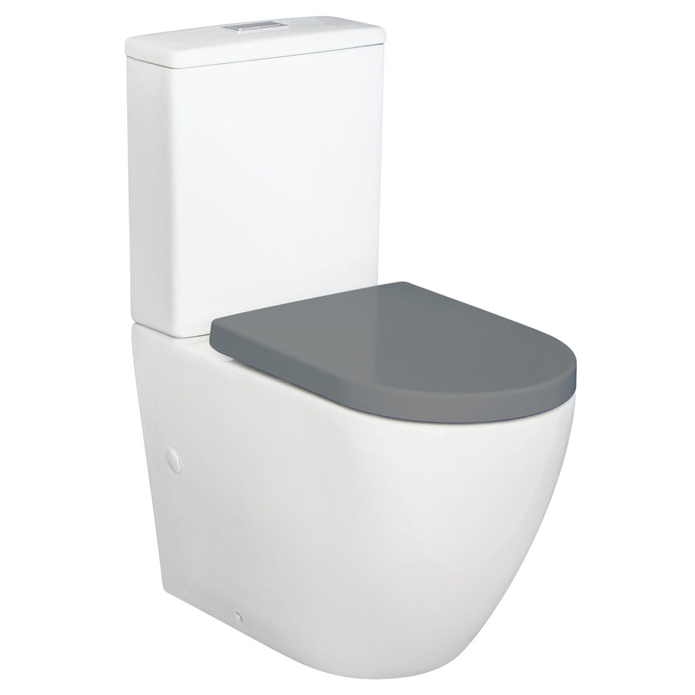 Isabella Slim Cistern Back-to-Wall Toilet Suite, Gloss White with Slim Seat - product