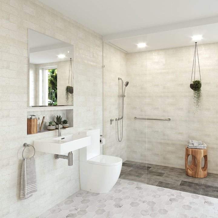 Alix Back-to-Wall Toilet Suite, Gloss White - lifestyle