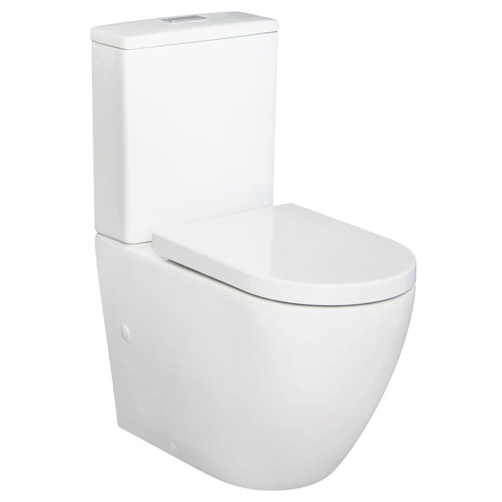 Isabella Slim Cistern Back-to-Wall Toilet Suite, Gloss White with Slim Seat - product