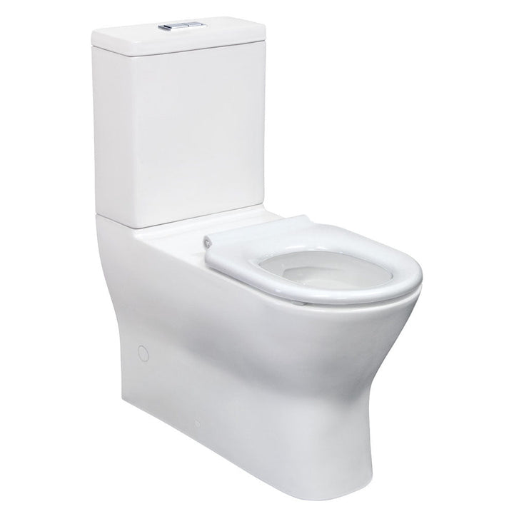 Delta Care Back-to-Wall Toilet Suite, White Seat, Slim Buttons - product