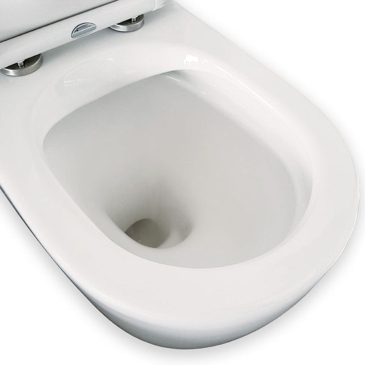 Isabella Back-to-Wall Toilet Suite, Gloss White with Slim Seat - product