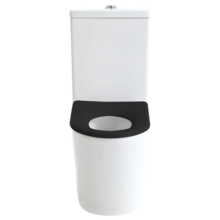 Isabella Junior Tornado Flush Back-to-Wall Toilet Suite, Black Seat with Anti-Vandal Kit - product