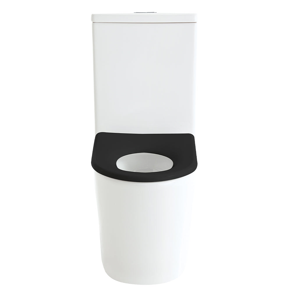 Isabella Junior Tornado Flush Back-to-Wall Toilet Suite, Black Seat - product