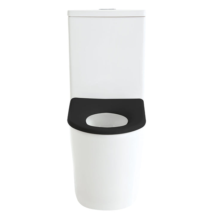 Isabella Junior Tornado Flush Back-to-Wall Toilet Suite, Black Seat - product