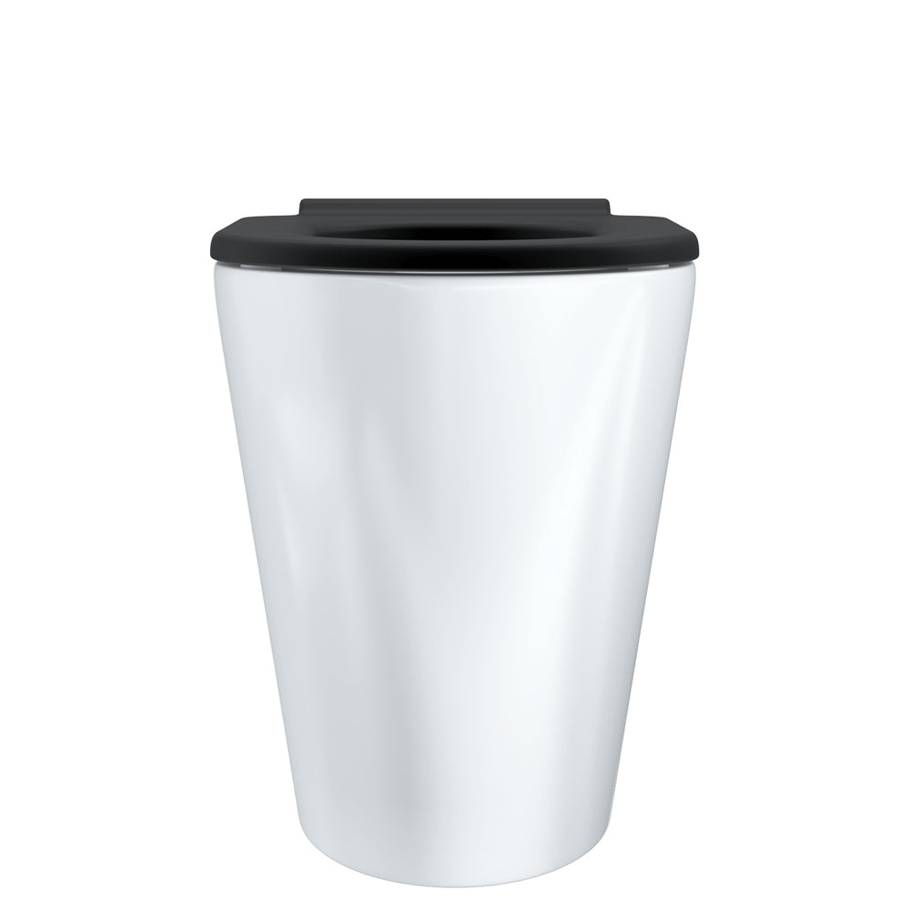 Isabella Care Wall-Faced Toilet Suite, Gloss White with Black Seat - product