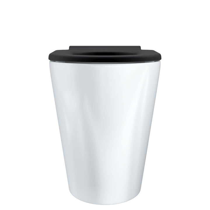 Isabella Care Wall-Faced Toilet Suite, Gloss White with Black Seat - product