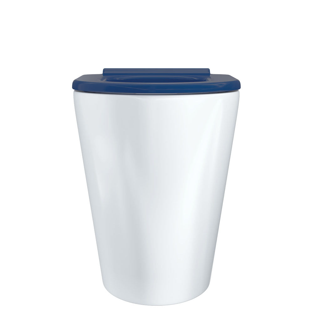 Isabella Care Wall-Faced Toilet Suite, Gloss White with Blue Seat - product