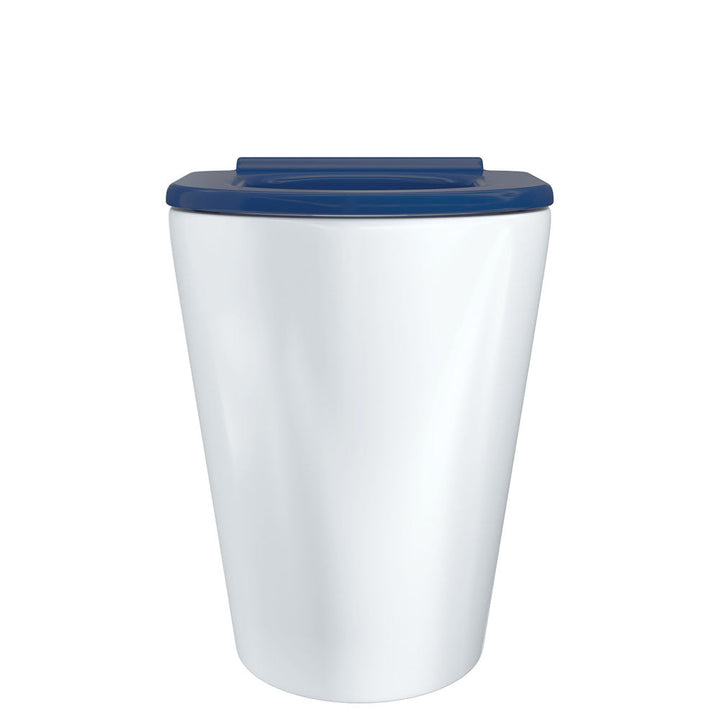 Isabella Care Wall-Faced Toilet Suite, Gloss White with Blue Seat - product