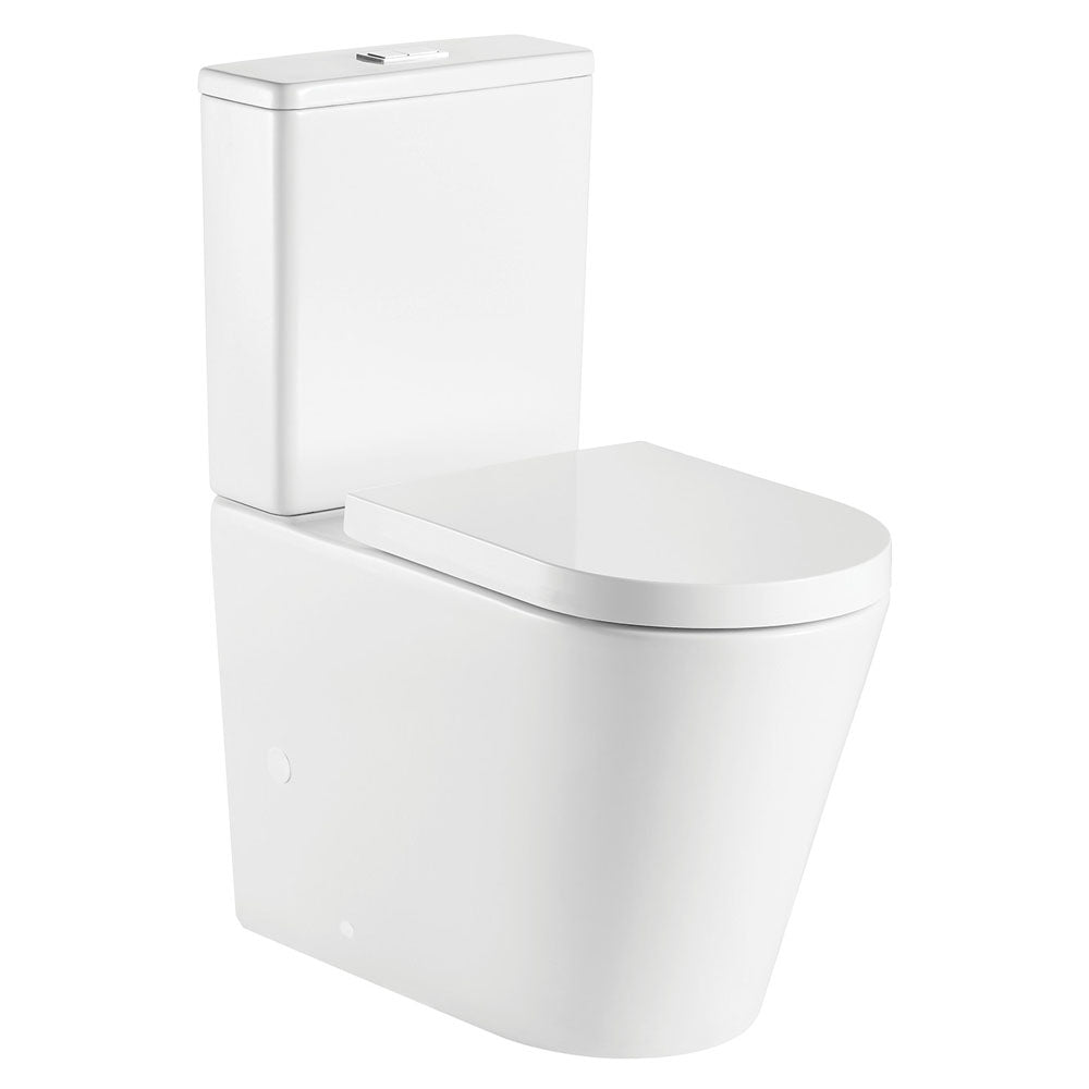 Kaya Tornado Flush Back-to-Wall Toilet Suite, Gloss White - product