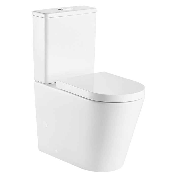 Kaya Tornado Flush Back-to-Wall Toilet Suite, Gloss White - product