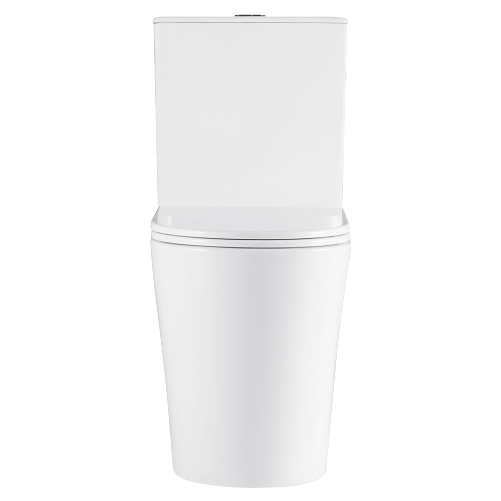 Kaya Tornado Flush Slim Cistern Back-to-Wall Toilet Suite, Gloss White with Slim Seat - product