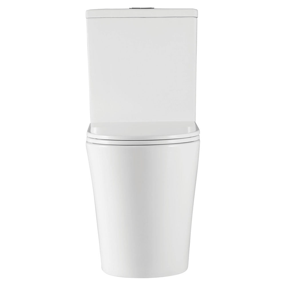 Kaya Tornado Flush Back-to-Wall Toilet Suite, Gloss White with Slim Seat - product