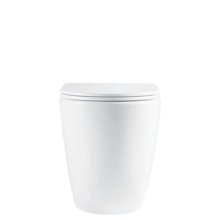 Alix Ambulant Wall-Faced Toilet Suite, Gloss White with Slim Seat - product