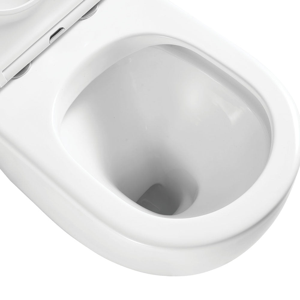 Alix Ambulant Wall-Faced Toilet Suite, Gloss White with Slim Seat - product