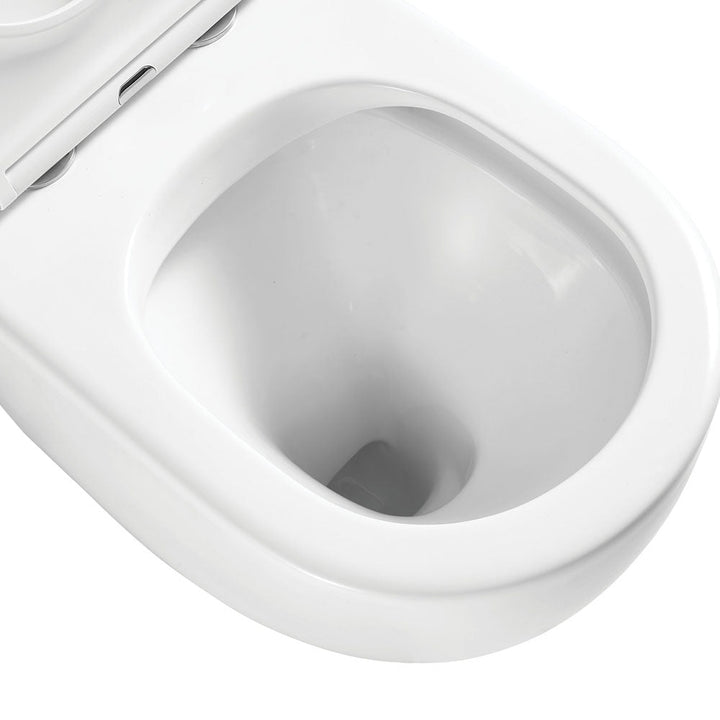 Alix Ambulant Wall-Faced Toilet Suite, Gloss White with Slim Seat - product
