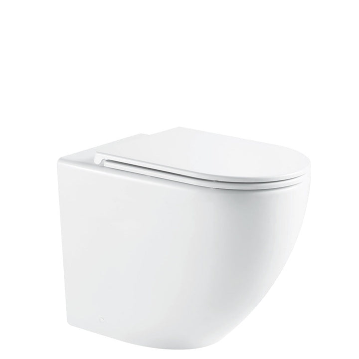 Alix Ambulant Wall-Faced Toilet Suite, Gloss White with Slim Seat - product