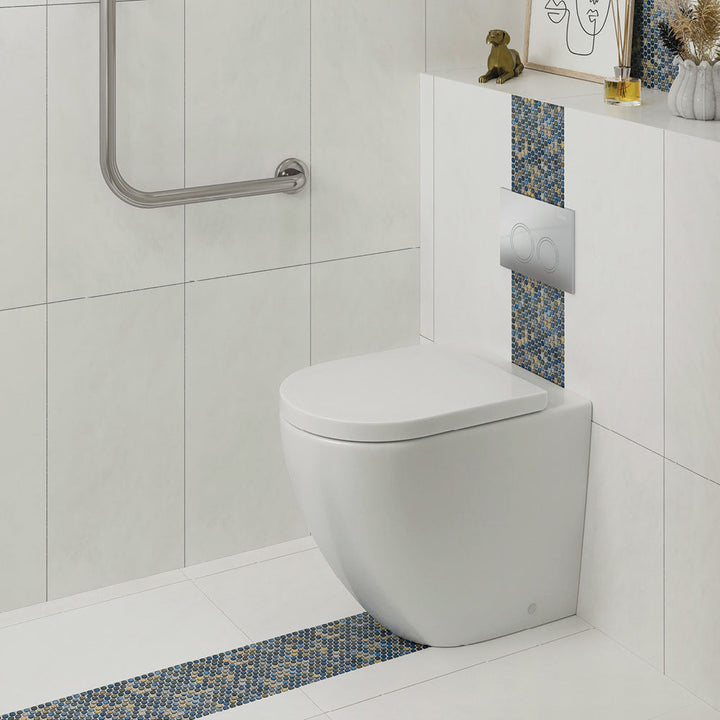 Alix Ambulant Wall-Faced Toilet Suite, Gloss White - lifestyle