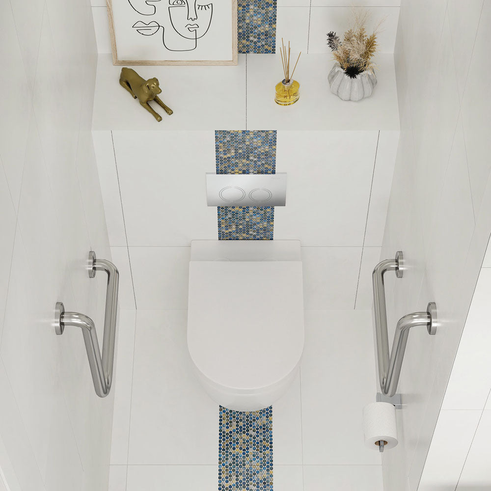 Alix Ambulant Wall-Faced Toilet Suite, Gloss White - product