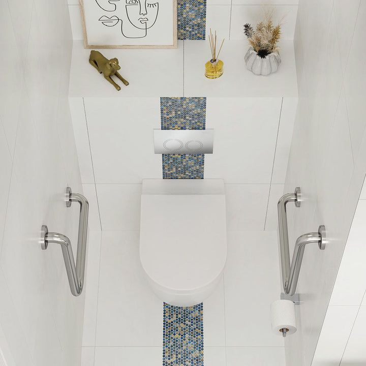 Alix Ambulant Wall-Faced Toilet Suite, Gloss White - product