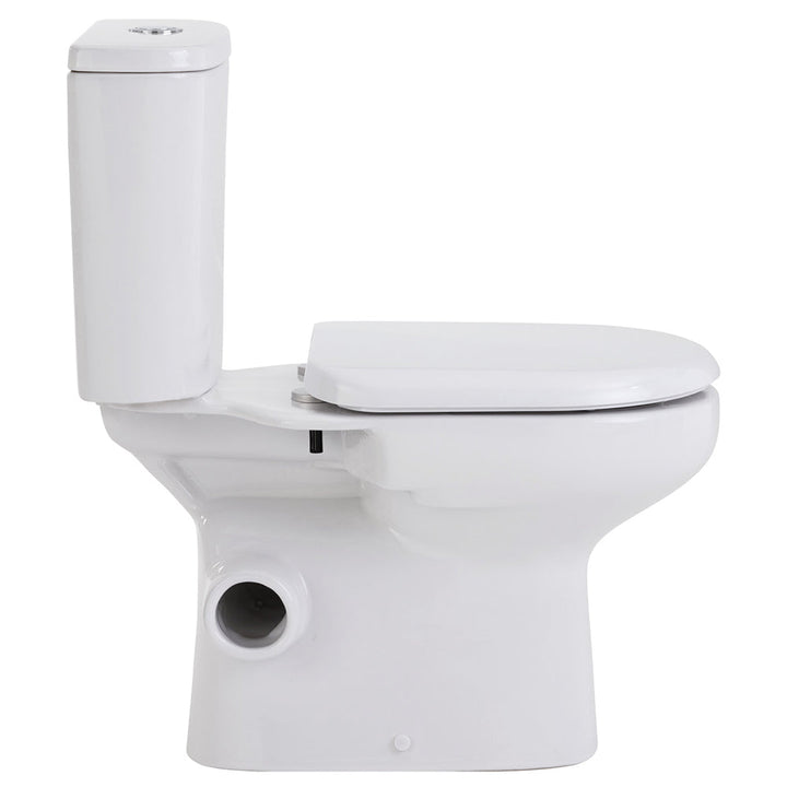 Petra Close-Coupled Toilet Suite, Left Skew Trap, Gloss White - product