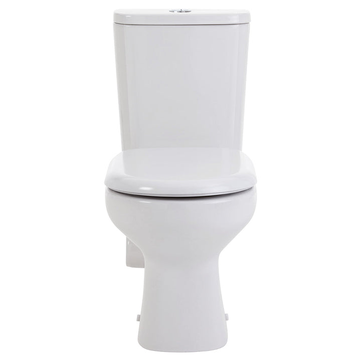 Petra Close-Coupled Toilet Suite, Left Skew Trap, Gloss White - product