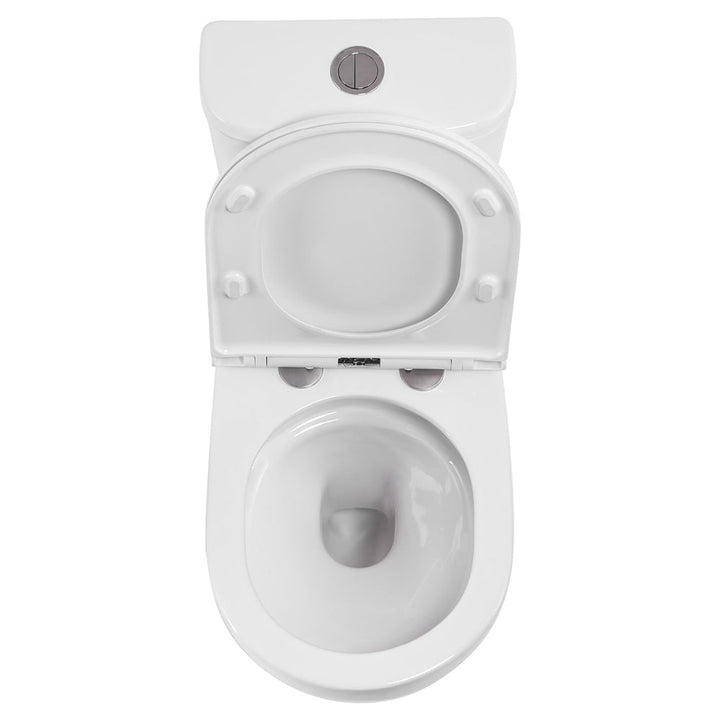 Petra Close-Coupled Toilet Suite, Left Skew Trap, Gloss White - lifestyle