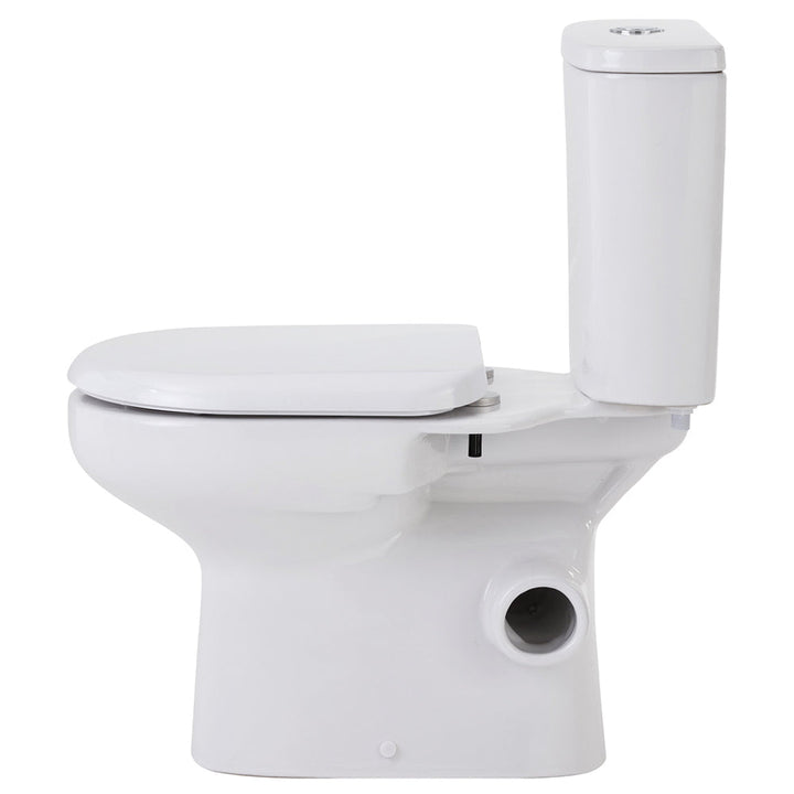 Petra Close-Coupled Toilet Suite, Right Skew Trap, Gloss White - product