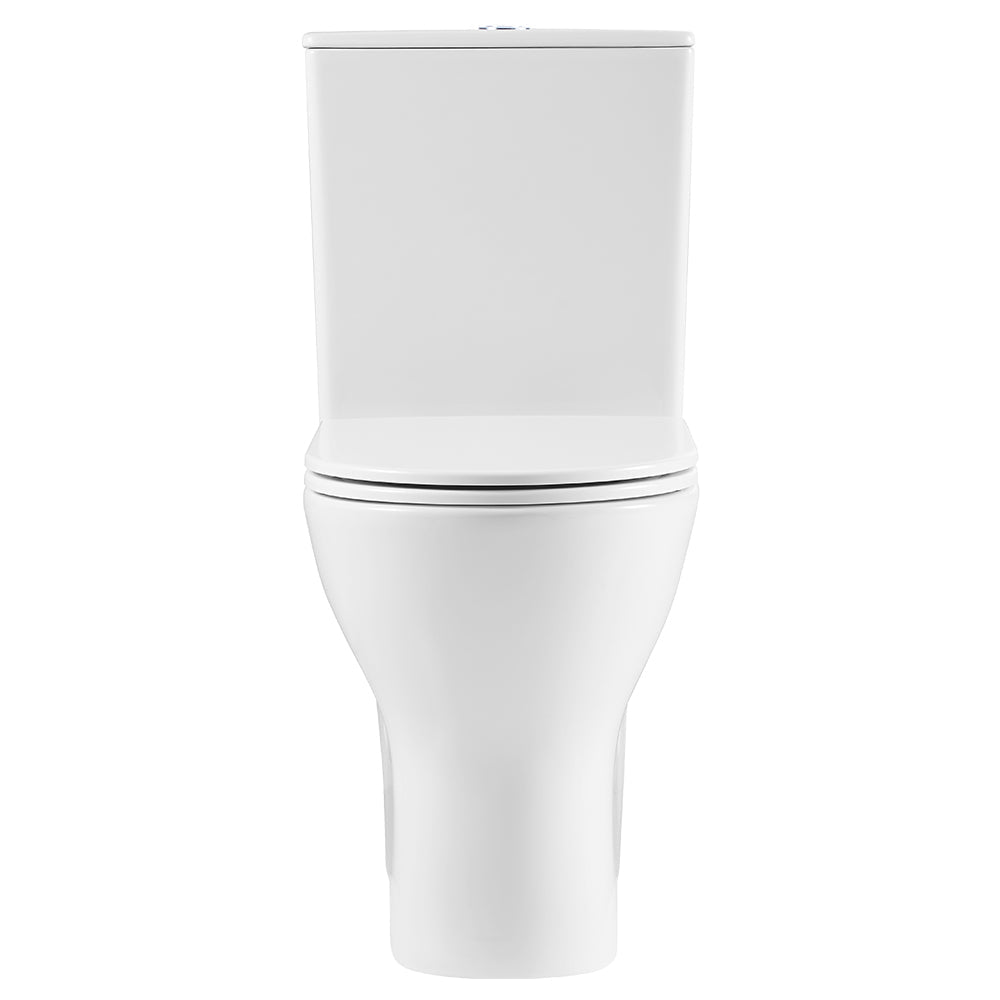 Tono Tornado Flush Slim Cistern Back-to-Wall Toilet Suite, Gloss White with Slim Seat - product