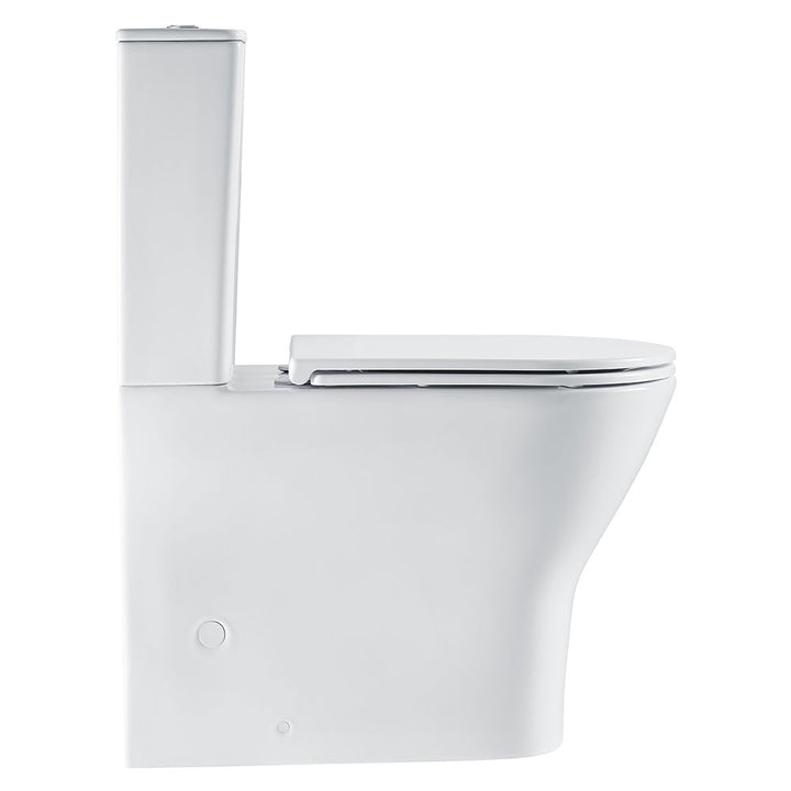 Tono Tornado Flush Slim Cistern Back-to-Wall Toilet Suite, Gloss White with Slim Seat - lifestyle